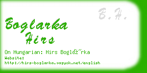boglarka hirs business card